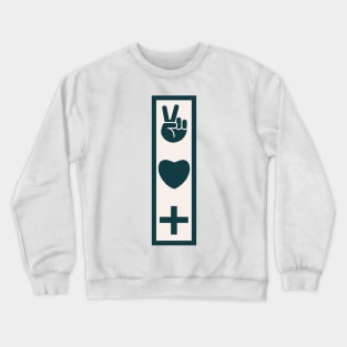 Peace Love and Positivity (PLP) Logic Crewneck Sweatshirt